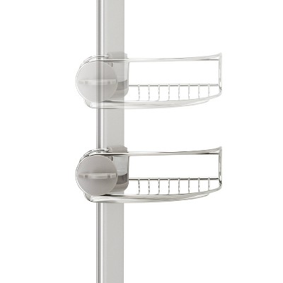 8&#39; simplehuman Tension Shower Caddy Silver