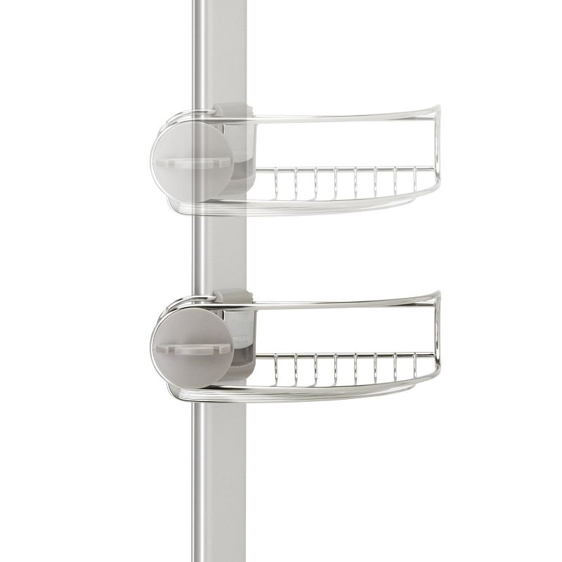simplehuman 9&#39; Tension Pole Shower Caddy Silver, 5 of 11