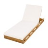 VisioGear Lounge Chaise Set with Headrest and Cream & Triple Fold Lounge Cushions for Poolside, Patio, Cream&Teak, 79"*28.75"*34" - 2 of 4