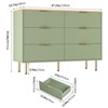 5/6/7 Drawer Fluted Dresser for Bedroom, Modern Chest with Gold Handles, Wood Storage Organizer for Living Room, Hallway, or Closet - 3 of 4