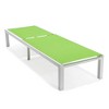 LeisureMod Marlin Patio Sling Chaise Lounge Chair in White Aluminum - 3 of 4