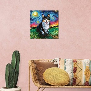iCanvas Tri-Color Corgi Night by Aja Trier Canvas Print Wall Art - 1 of 3