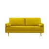 65'' Velvet Minimalist Loveseat Sofa with Metal Legs, Includes Cushions, Suitable for Living Room or Bedroom - 3 of 4