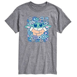Men's - The Mandalorian - Grogu Flowers Short Sleeve Graphic T-Shirt - 1 of 3