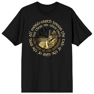 Lord Of The Rings War Of The Rohirrim Rohan Scenery Adult Black Crew Neck Short Sleeve T-shirt - 1 of 4