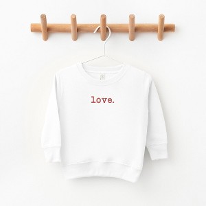 The Juniper Shop Embroidered Love Typewriter Toddler Graphic Sweatshirt - 1 of 3