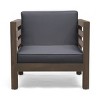 Modern Patio Arm Chair,High-quality Patio Chair With Acacia Wood Frame,Patio Chairs With Cushions -Maison Boucle - 2 of 4
