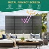 TUYOHW Metal Privacy Screen Outdoor, Decorative Privacy Panels, Freestanding Privacy Screen for Patio, Garden, Pool (White Square) - 3 of 4