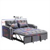 CAVINAS Multi-functional Pullout Sofa Bed,Velvet Pull-out Couch with Adjustable Back and USB Port,Modern Sofa for Living Room - 4 of 4
