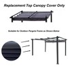 Sevobal Patio Umbrellas Outdoor Patio Gazebo Replacement Canopy, Durable UV-Resistant Material, Top Cover Only, Gray, 135.83"*96.46"*8.66" - 4 of 4