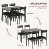 Dining Table Set for 4 with Upholstered Chairs, Kitchen Table and Chairs for 4, 5 Piece Dining Room Table Set - 3 of 4