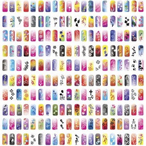 PointZero Pro Airbrush Nail Art Paint Stencil Kit Design Set 1 - 1 of 3