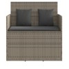 47.2"Patio Bench with Cushions Gray Poly Rattan - 4 of 4
