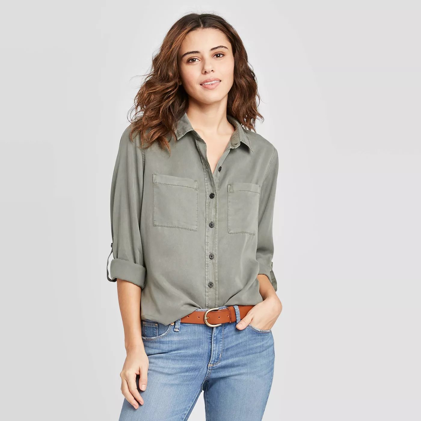 Women's Long Sleeve Button-Down Shirt - Universal Thread™ - image 1 of 11
