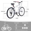 NAYSAYE 26 Inch Beach Cruiser Bike 7 Speed Steel Frame for Relaxed Outdoor Riding, Silver, 69.96"*28.32"*43.2" - 4 of 4