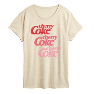 Women's - Coca-Cola - Cherry Coke Ombre Logo Short Sleeve Graphic T-Shirt - 1 of 3