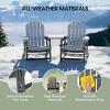 WestinTrends Azura Outdoor HDPE Adirondack Chairs With Connecting Table Tray (Set of 2), Navy Blue - 3 of 4