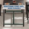 Dining Table Set for 4, Kitchen Table and 2 Upholstered Chairs with Bench, Wooden Rectangular Dining Room Set, Rustic Black - 4 of 4
