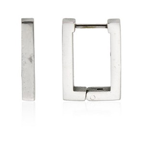 Slate by Rebl Rectangle Huggies Stainless Steel, 20x13x2.8mm Rectangular Shape - 1 of 1