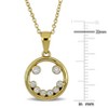 EVERLY JEWELRY | Yellow Plated Sterling Silver 1.36 CT TGW Created White Sapphire Necklace With Chain, 18 inc & 2 inc - 2 of 4
