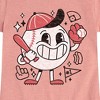 Girls' - Instant Message - Baseball Mascot Fitted Short Sleeve Graphic T-Shirt - 2 of 4
