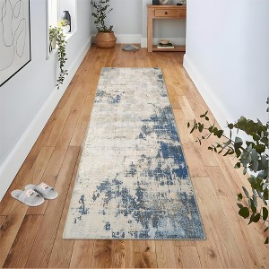 Coucheta Washable Abstract Area Rug, Stain Resistant&Non-Slip, Easy Fold & Non-Shedding, Low Pile Carpet for Living Room, Bedroom, Nursery, Apartment - 1 of 4