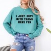 Simply Sage Market Women's I Just Hope Both Teams Have Fun Long Sleeve Garment Dyed Tee - 2 of 4