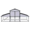 Chicken Coop Silver, Black Aluminum, Iron wire mesh, MDF Large vidaXL - 2 of 4