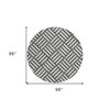 Black And Ivory Geometric Washable Indoor Outdoor Area Rug - 3 of 4