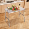 VEVOR Folding Commercial Prep Table,48 x 30 Inch Commercial Worktable Workstation,Heavy-duty Stainless Steel Folding Table with 300 lbs Load, Silver - 2 of 4