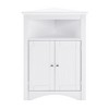 Okak Corner Cabinet, Freestanding Corner Cabinet with 2 Doors and 3 Shelves, Free Standing Cabinet for Kitchen, Living Room - 4 of 4