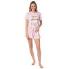 Gilmore Girls Womens' Coffee Life's Short Sleep Pajama Set Shorts Pink - 2 of 4