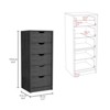 ALEXOUN 5 Drawer Chest, Wood Storage Dresser Cabinet - Modern Minimalist Design, Easy Assembly, Multi-Use Organizer for Bedroom,Office - 3 of 4