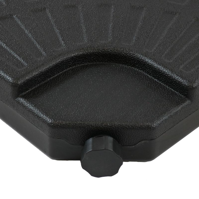 Sunnydaze Outdoor Heavy-Duty Fillable Cantilever Offset Patio Umbrella Base Weight Plates - Black - 4pc, 4 of 11