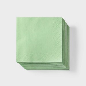 30ct Beverage Napkins Sage - Spritz™ - 1 of 3