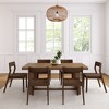 Plank+Beam 72" Classic Solid Wood Dining Table Set, Black Wirebrush, + 6 Chairs - 2 of 4