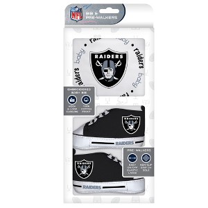 Baby Fanatic 2 Piece Bid and Shoes - NFL Las Vegas Raiders - White Unisex Infant Apparel - 1 of 4