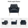 Maris Wooden Upholstered Contemporary Accent Armchair with Button-tufted for Bedroom Living Room  | ARTFUL LIVING DESIGN - 3 of 4