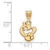 Black Bow Jewelry 14k Yellow Gold Plated Sterling Silver Clemson Tigers NCAA Small Pendant - 2 of 3