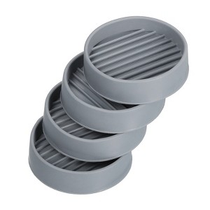 Unique Bargains Round Non-Slip Furniture Leg Floor Protectors for Bed Stopper 4 Pcs 2'' Grey - 1 of 4