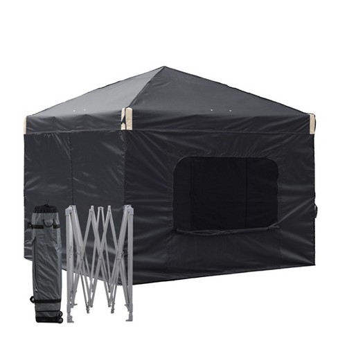 Aoodor 10' X 10' Pop Up Canopy Tent With Removable Mesh Window ...