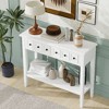 PAGED Rustic Console Table with Drawer & Open Shelf, Rustic Wood Entryway Table, Entryway Sofa Table, Sofa Tables Narrow Long for Living Room - 2 of 4