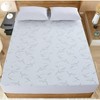 Home Mart Goods King Size Jacquard Quilted Bamboo Mattress Pad Fitted Elastic Cover Protector - Stretches up 18" Inches - 2 of 4