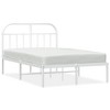 vidaXL Metal Bed Frame with Headboard White 53.9 in.x74.8 in. Full - 2 of 4