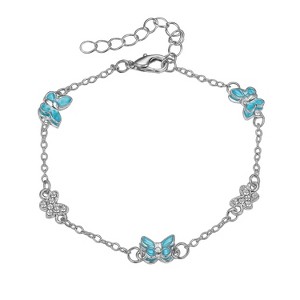 Silver Alloy Butterfly - Themed Modern Unisex Bracelet - 1 of 4