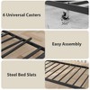 Twin Size Bed Frame, Metal Sofa Bed Frame with Steel Slat Support and Heart Design, Space-Saving Twin Size Bed for Living Room, Bedroom - 4 of 4