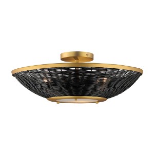 Maxim Lighting Rattan 3 - Light Wall Light in  Natural Aged Brass - 1 of 1
