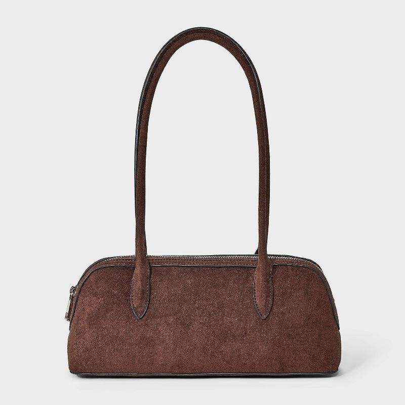 Long Handle Satchel Handbag - A New Day™ Brown