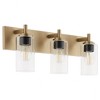 Quorum Lighting Fallstaff 3 - Light Vanity in  Aged Brass - 3 of 4
