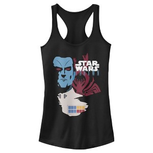 Juniors Womens Star Wars Grand Admiral Thrawn Vintage Racerback Tank Top - 1 of 4